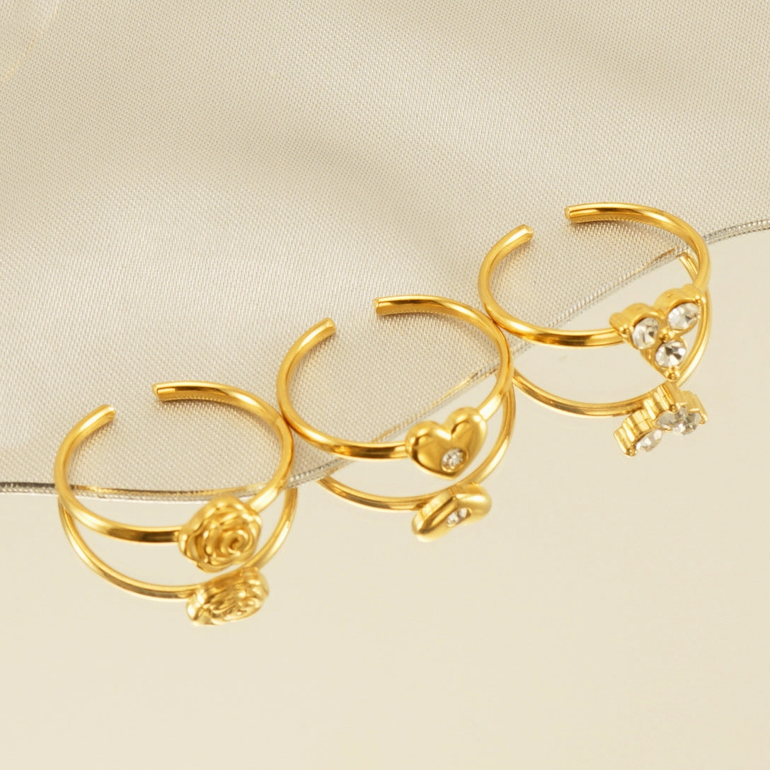 Wholesale Gold Titanium Steel Rings