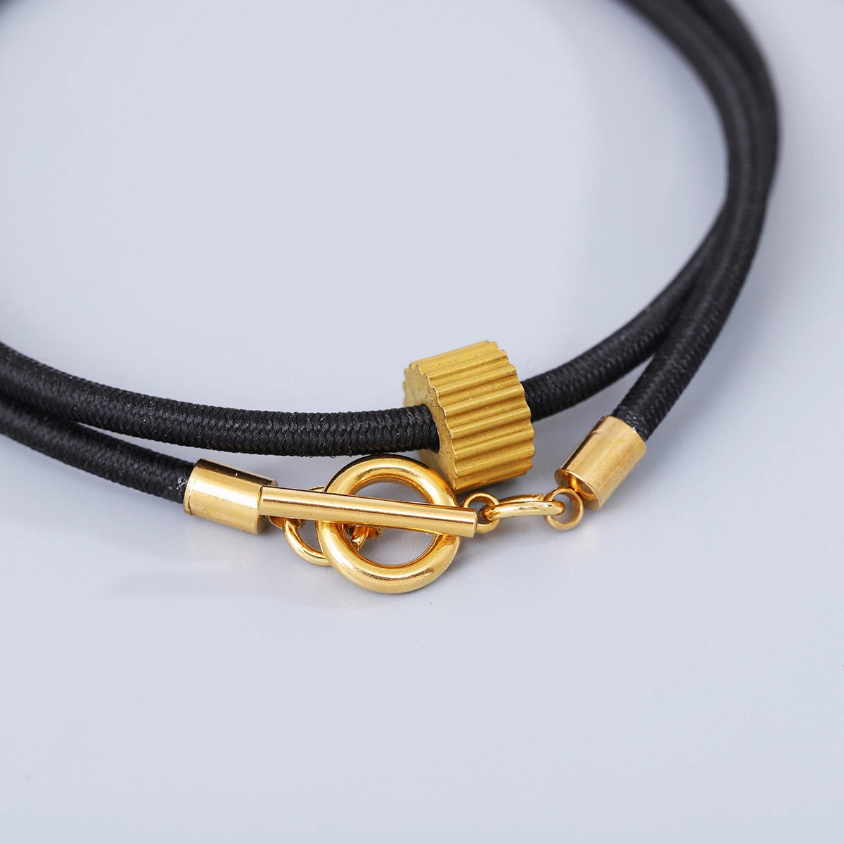 Wholesale Gold Tungsten Carbide OT Buckle Double Layer Bracelet