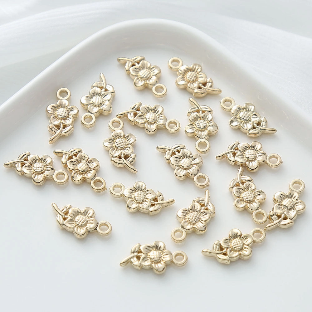 Wholesale Gold Vintage Bracelet Pendant Butterfly Tulip Collection Diy Accessories
