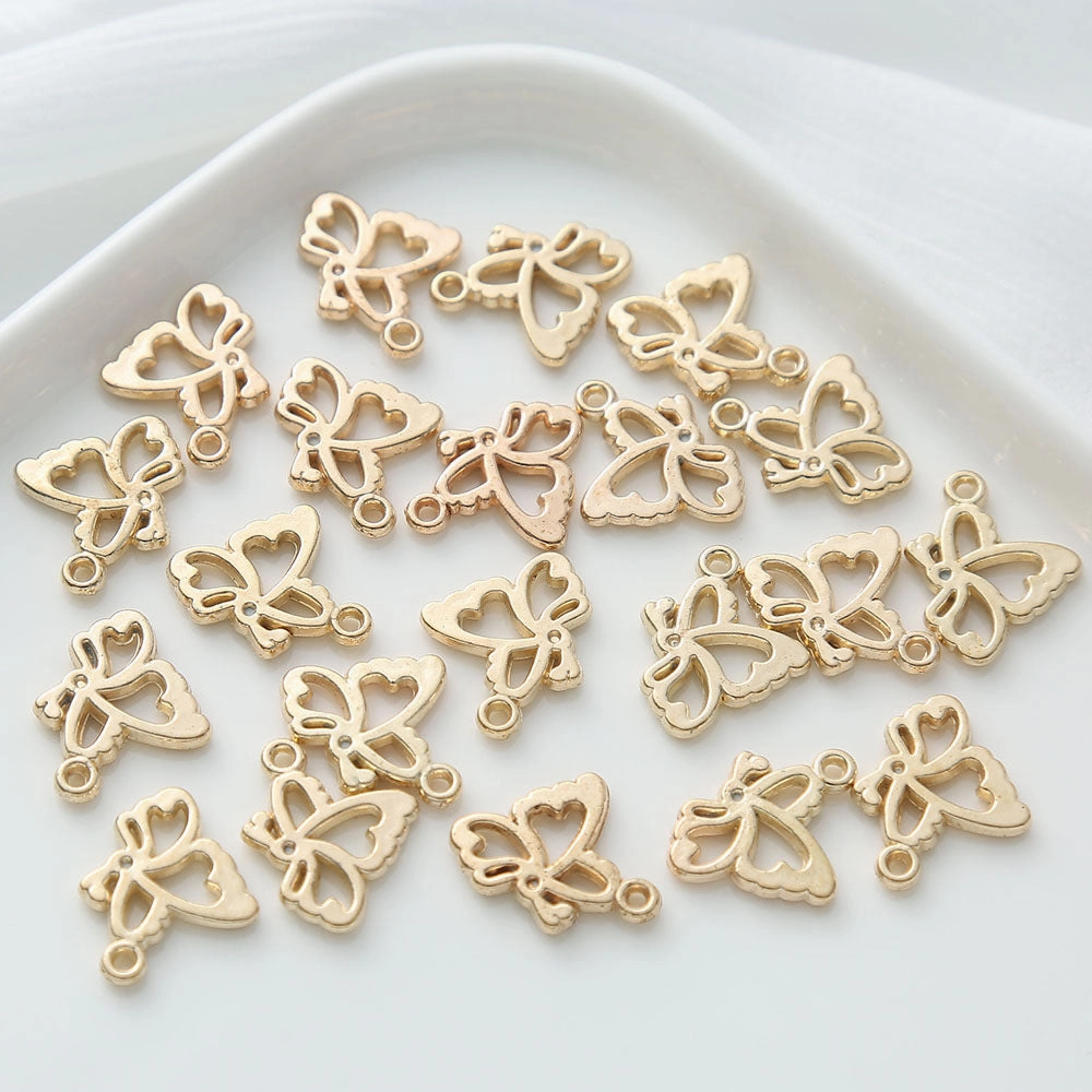 Wholesale Gold Vintage Bracelet Pendant Butterfly Tulip Collection Diy Accessories