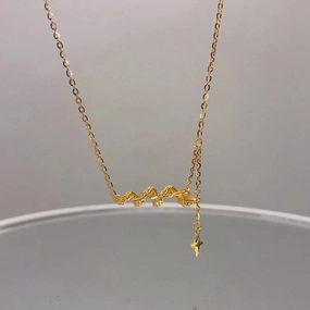 Wholesale Golden Snake Winding Necklace Women's Ins Light Luxury Niche High-end Style Pendant Collarbone Chain This Year's Gift for Girlfriend