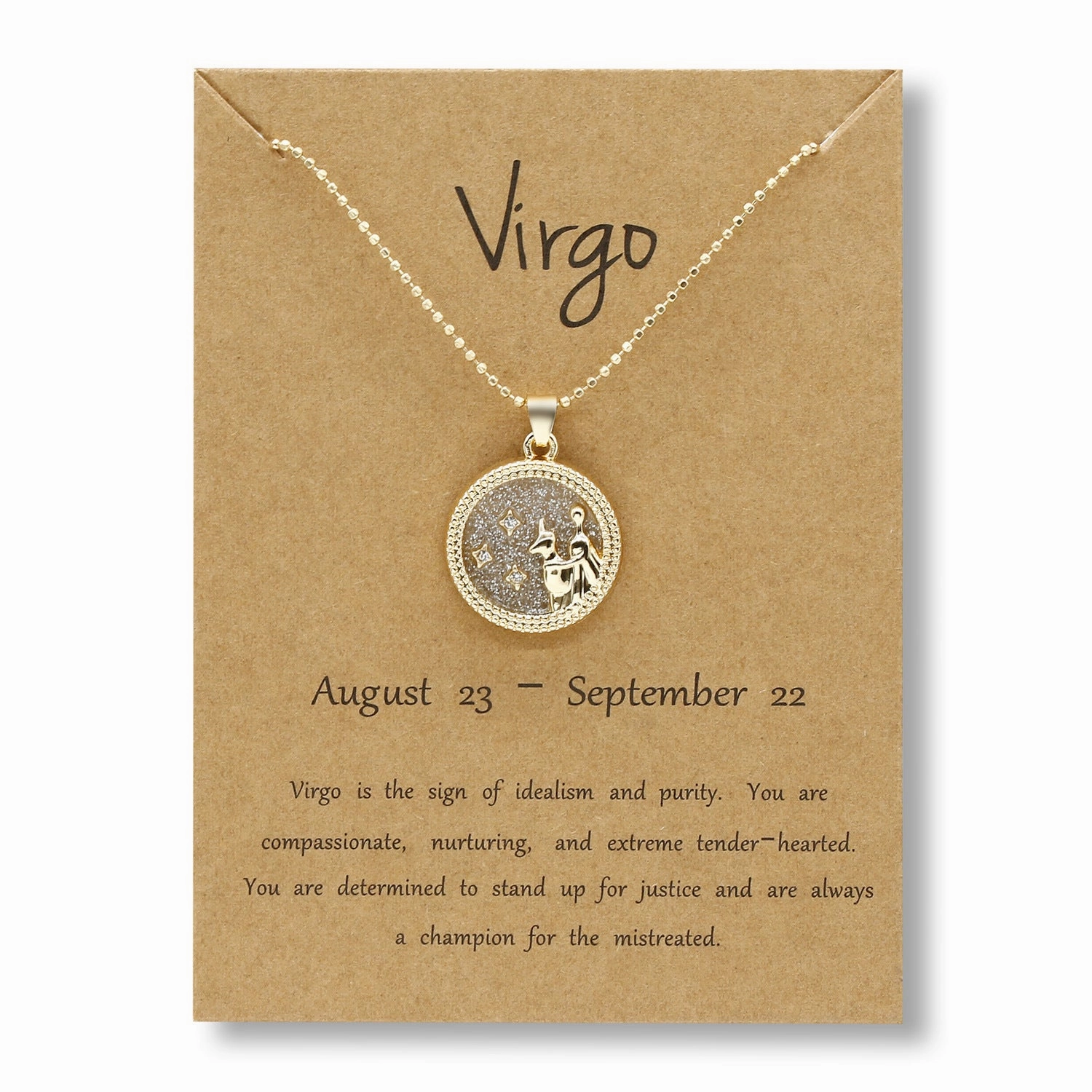 Wholesale Golden Zodiac Sign Coin Clavicle Chain Sweater Chain