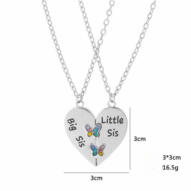 Wholesale Good Friends Two People Splicing Hamburger Love Alloy Necklace
