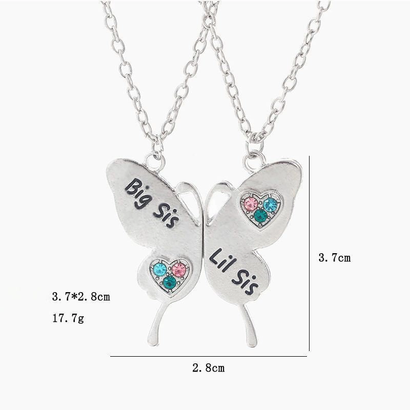 Wholesale Good Friends Two People Splicing Hamburger Love Alloy Necklace