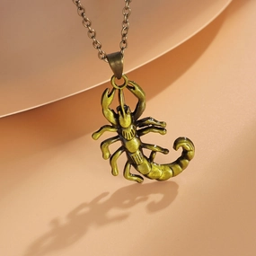 Wholesale Goth Theme Alloy Poisonous Scorpion Vintage Men's Necklace
