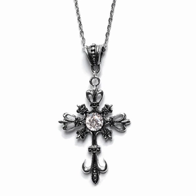 Wholesale Gothic Cross Crystal Pendants Alloy Necklaces