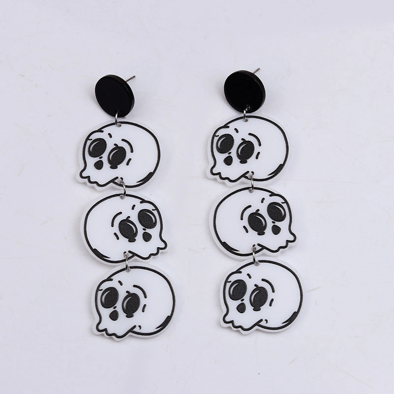 Wholesale Gothic Halloween Blood Knife Acrylic Earrings