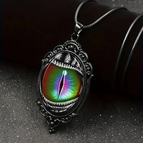 Wholesale Gothic Punk Victorian Style Black Devil Eye Necklace