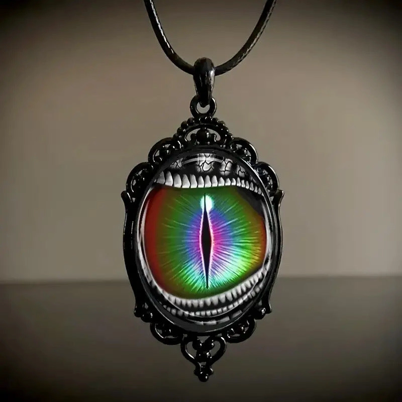 Wholesale Gothic Punk Victorian Style Black Devil Eye Necklace