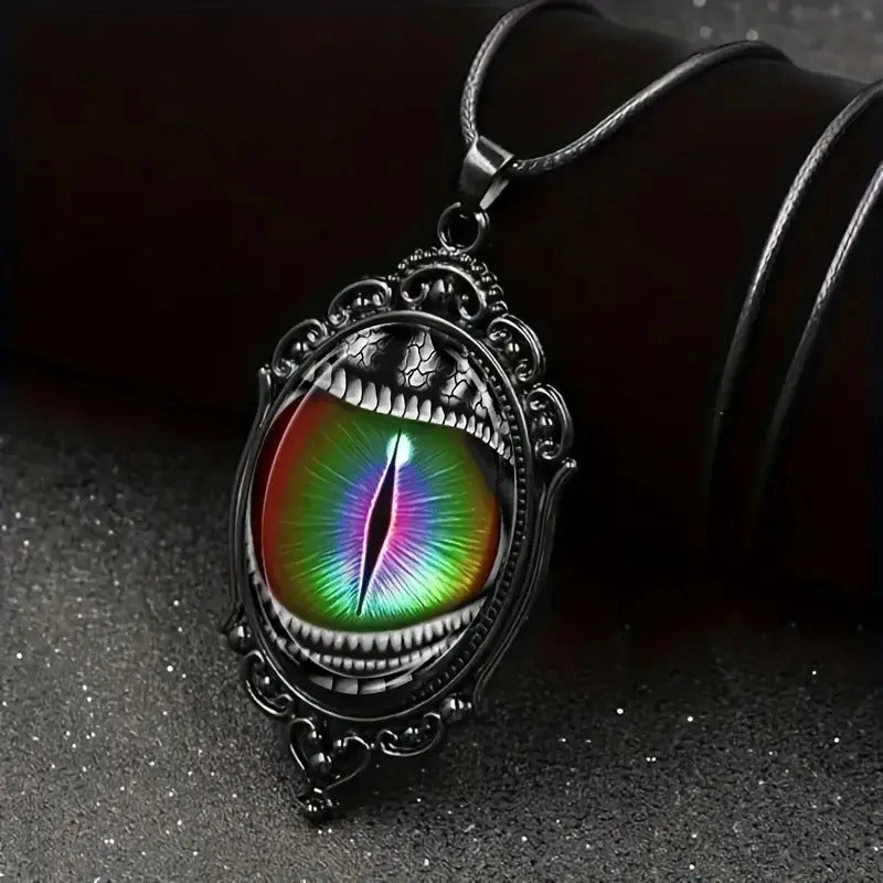 Wholesale Gothic Punk Victorian Style Black Devil Eye Necklace