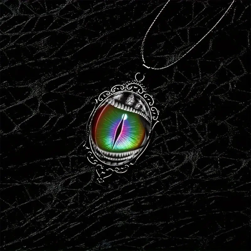 Wholesale Gothic Punk Victorian Style Black Devil Eye Necklace