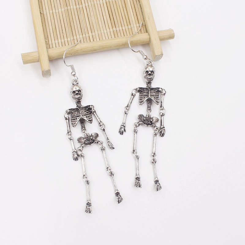 Wholesale Gothic Skull Earrings Vintage Skeleton Alloy Earrings