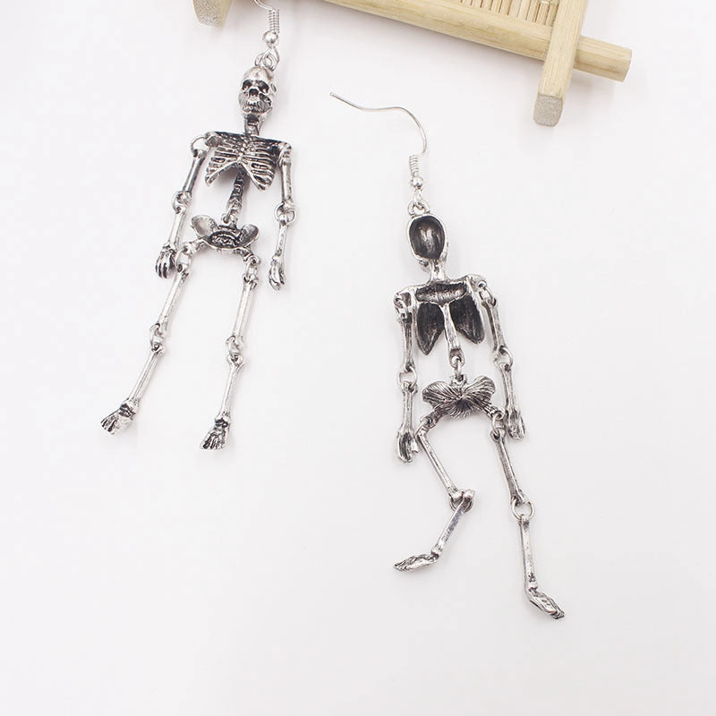 Wholesale Gothic Skull Earrings Vintage Skeleton Alloy Earrings