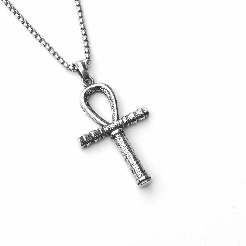 Wholesale Gothic Stainless Steel Sheep Head Skull Titanium Steel Necklace
