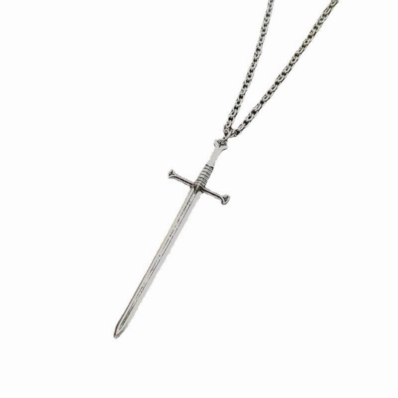 Wholesale Gothic Sword Bronze Retro Punk Necklace