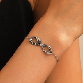 Wholesale Gothic Titanium Steel Snake Bracelets