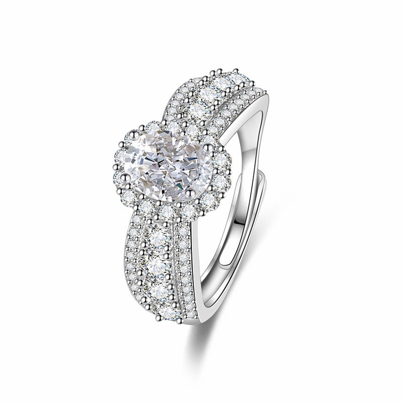 Wholesale Gypsophila Inlaid Zirconia Diamond Ring