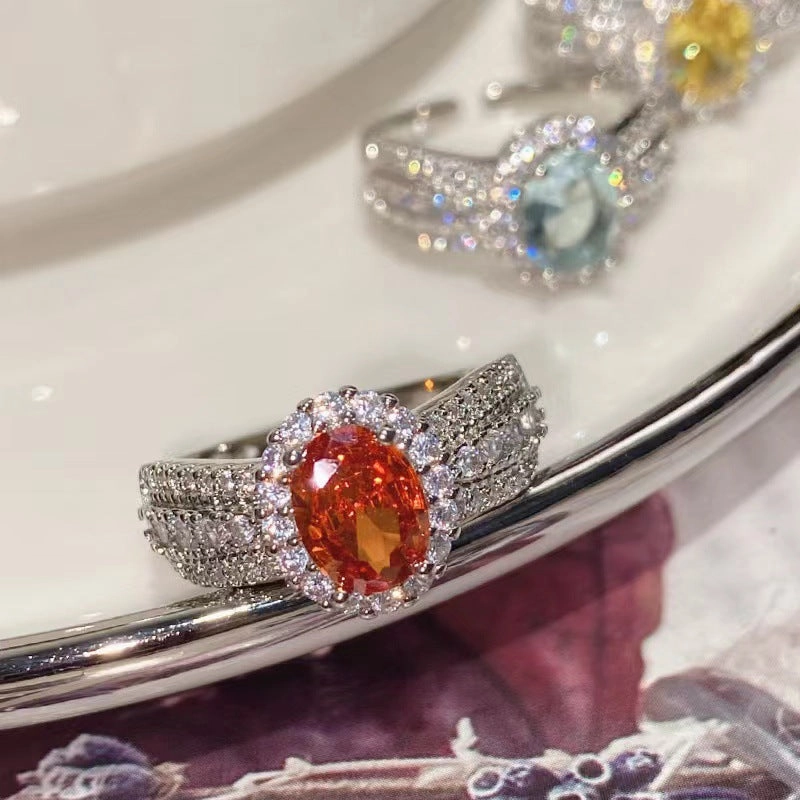 Wholesale Gypsophila Inlaid Zirconia Diamond Ring