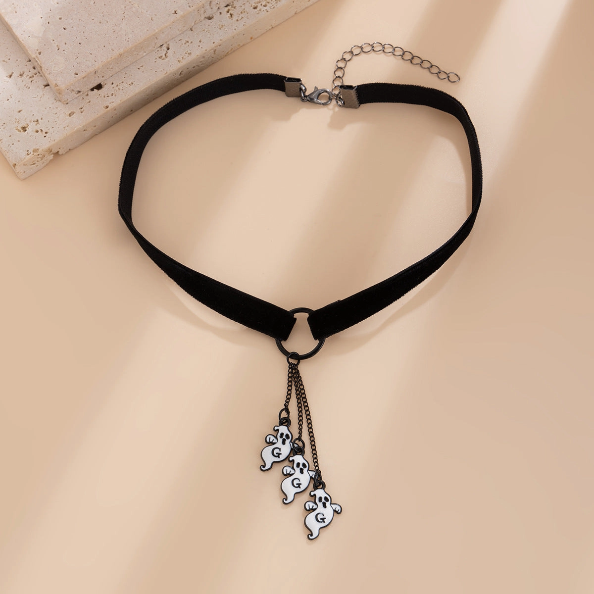 Wholesale Halloween Bat Water Drop Tassel Pendant Necklace