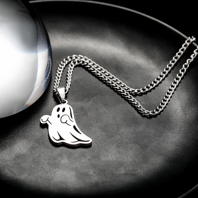 Wholesale Halloween Cute Cartoon Little Ghost Necklace