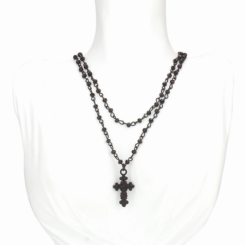 Wholesale Halloween Dark Cross Necklace