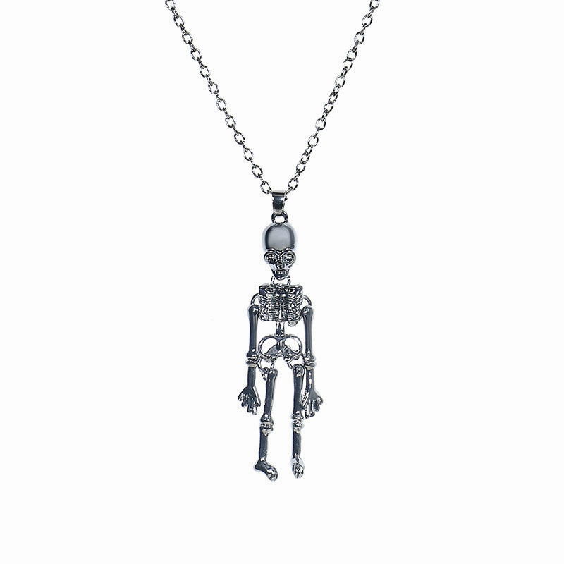Wholesale Halloween Ghost Skeleton Bat Pumpkin Head Pendant Necklace