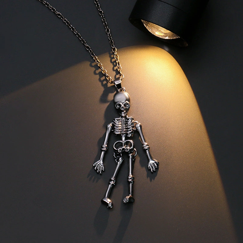 Wholesale Halloween Ghost Skeleton Bat Pumpkin Head Pendant Necklace