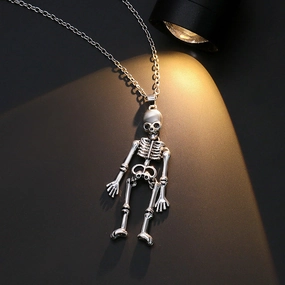 Wholesale Halloween Ghost Skeleton Bat Pumpkin Head Pendant Necklace