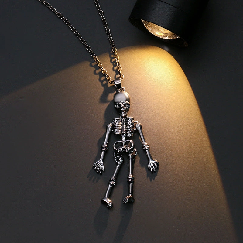 Wholesale Halloween Ghost Skeleton Bat Pumpkin Head Pendant Necklace