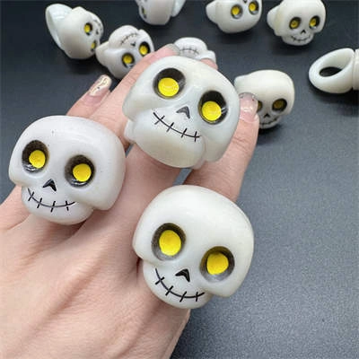 Wholesale Halloween Glowing Ghost Pumpkin Bat Ring