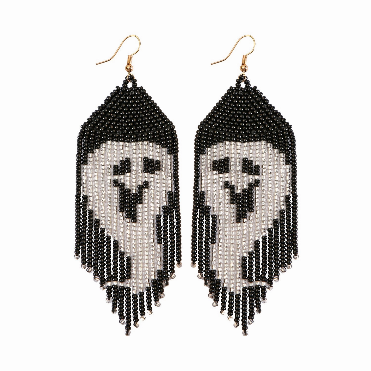 Wholesale Halloween Hat Ghost Creative Rice Bead Pumpkin Bat Exaggerated Earrings