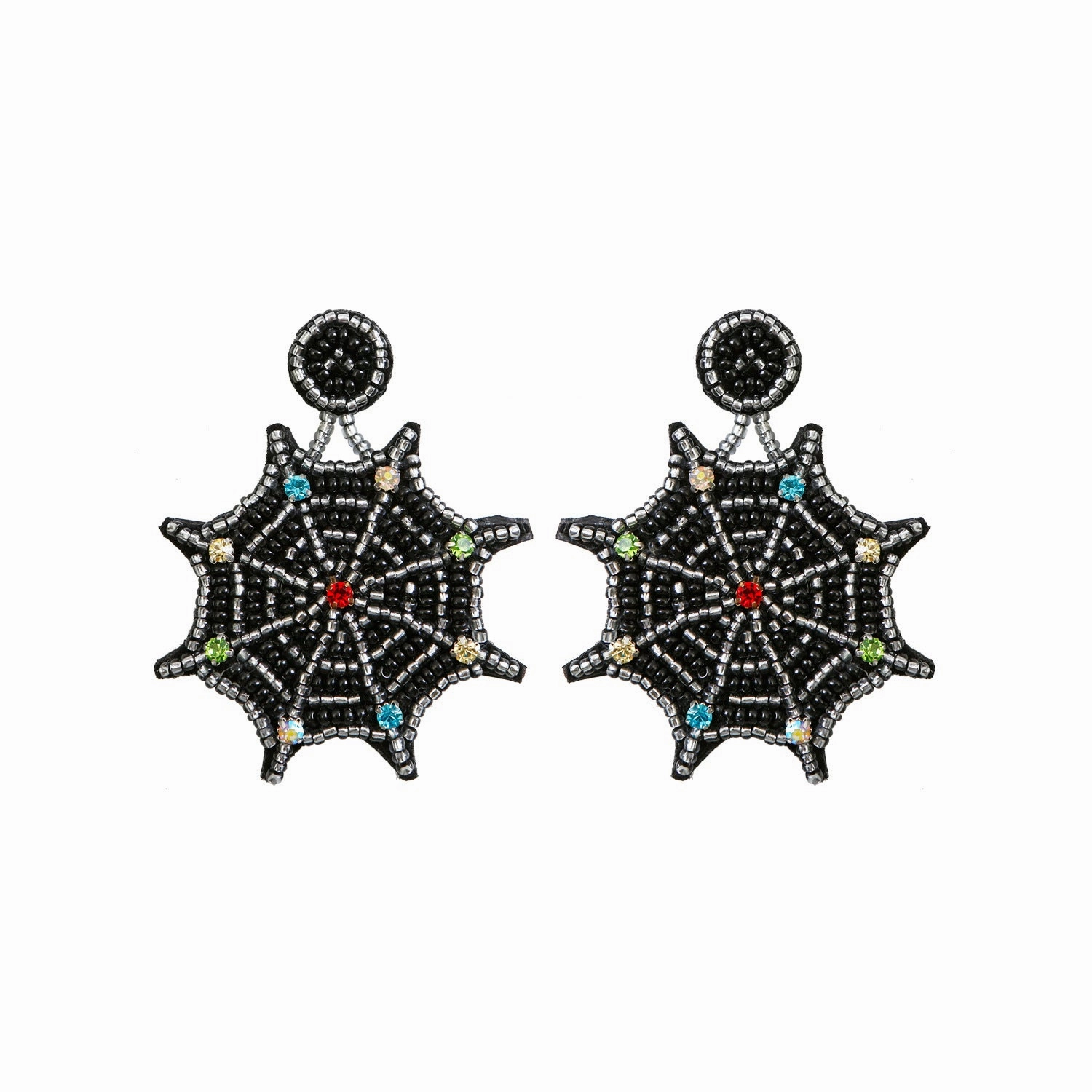 Wholesale Halloween Hat Ghost Creative Rice Bead Pumpkin Bat Exaggerated Earrings