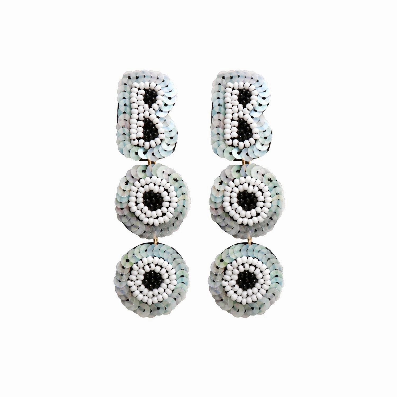 Wholesale Halloween Hat Ghost Creative Rice Bead Pumpkin Bat Exaggerated Earrings
