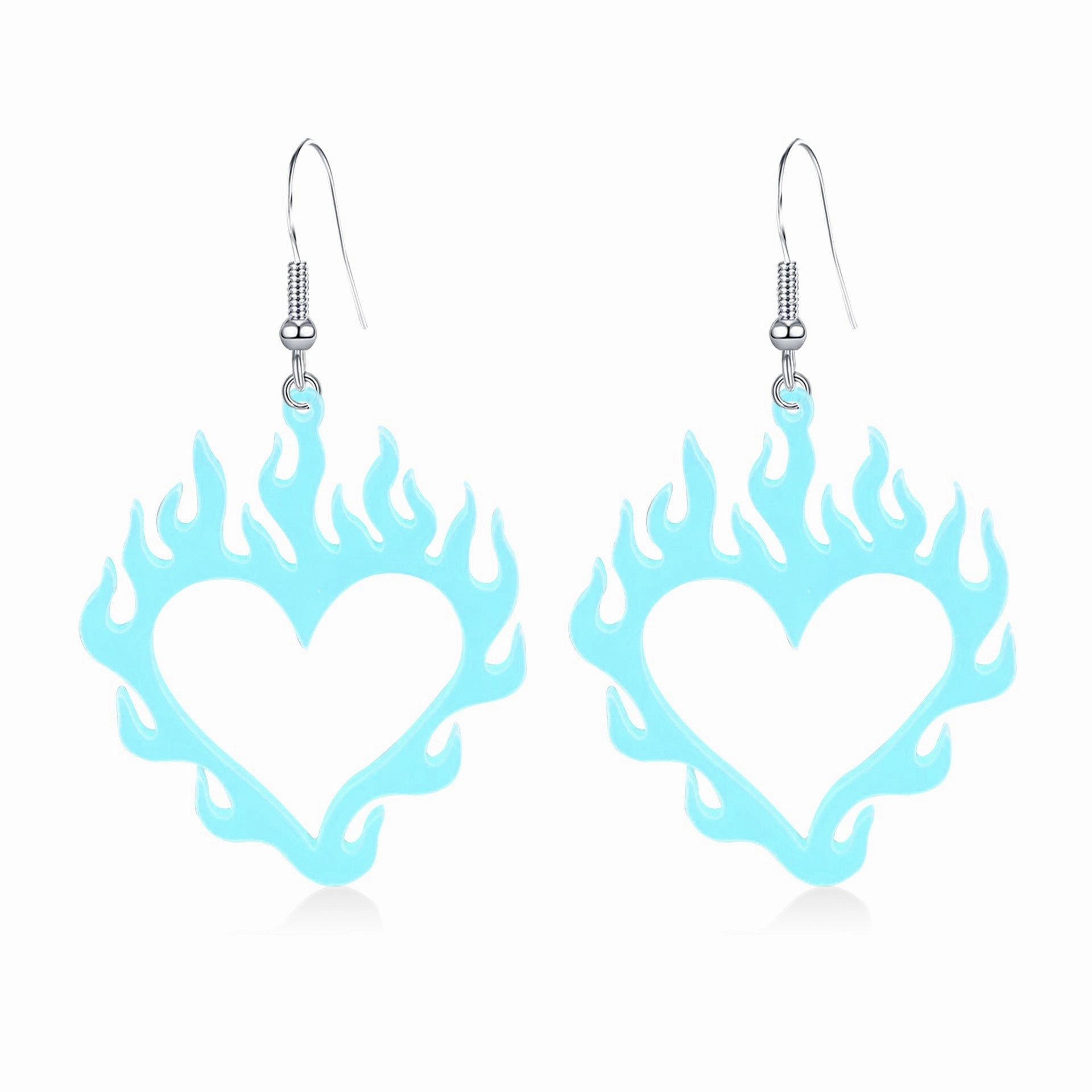 Wholesale Halloween Heart Flame Acrylic Earrings