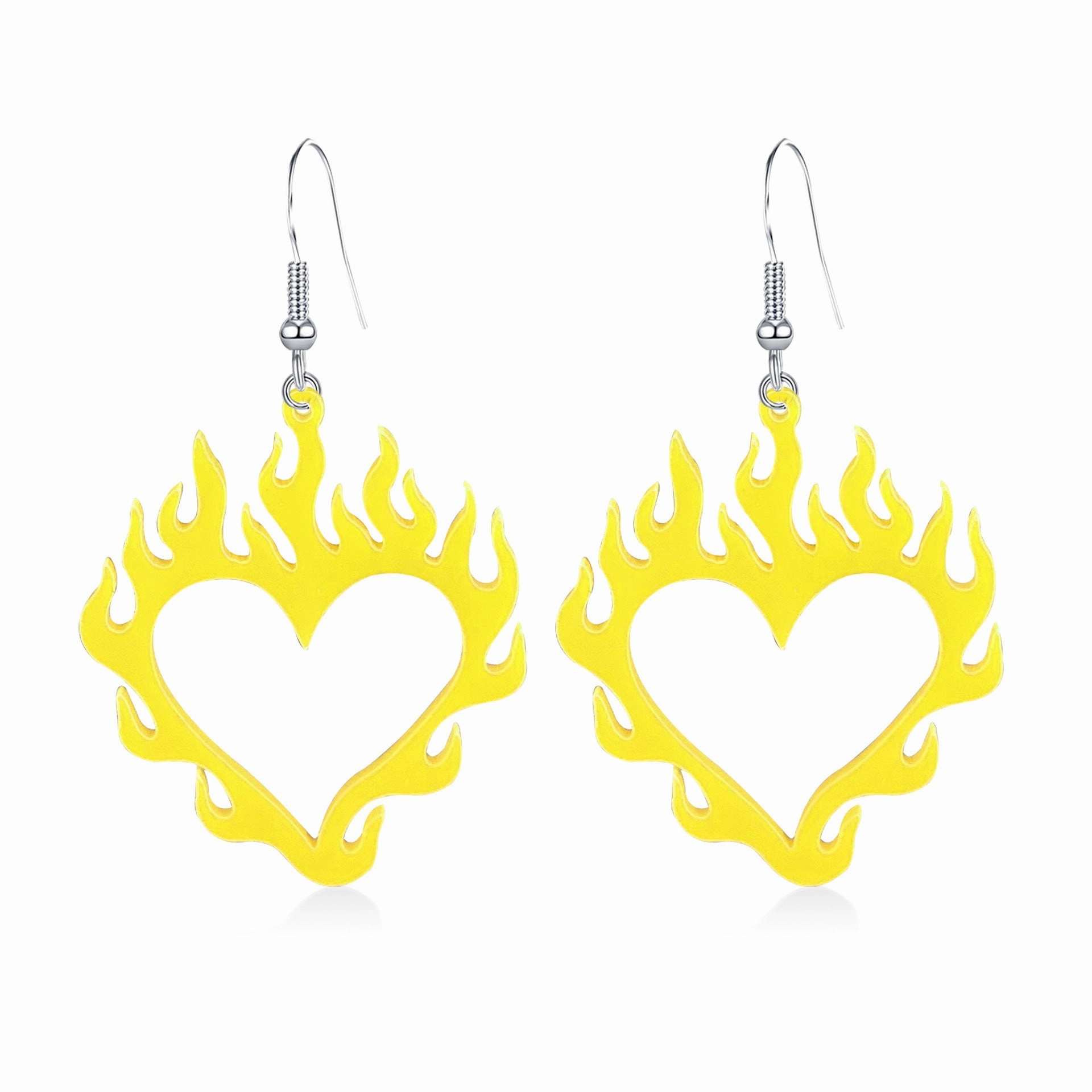Wholesale Halloween Heart Flame Acrylic Earrings