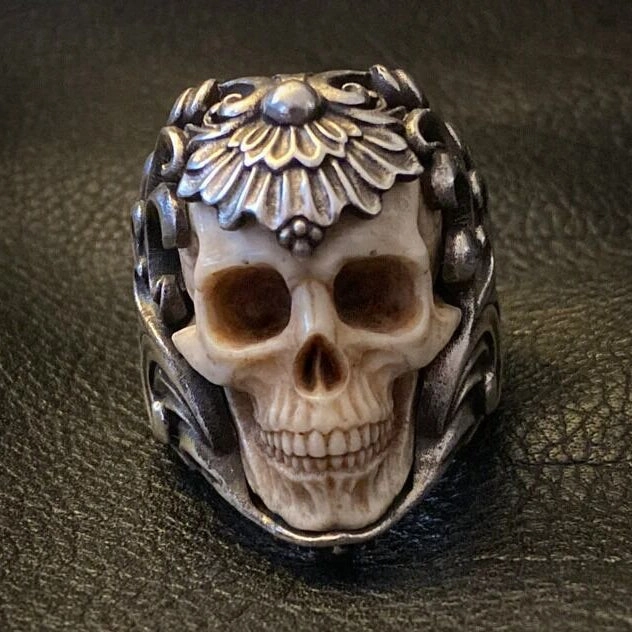 Wholesale Halloween Titanium Steel Hollow Men's Ring
