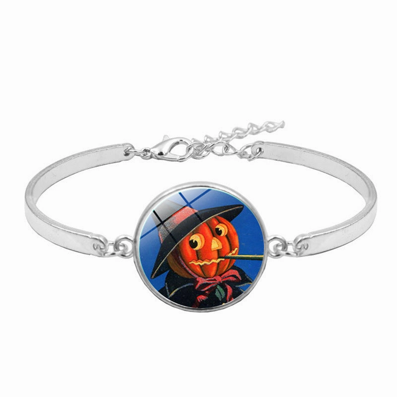 Wholesale Halloween Witch Time Stone Alloy Bracelet