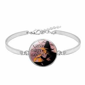 Wholesale Halloween Witch Time Stone Alloy Bracelet