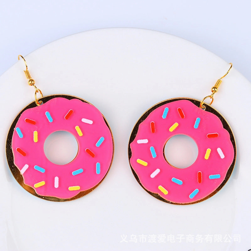 Wholesale Hamburger Donuts and Acrylic Earrings