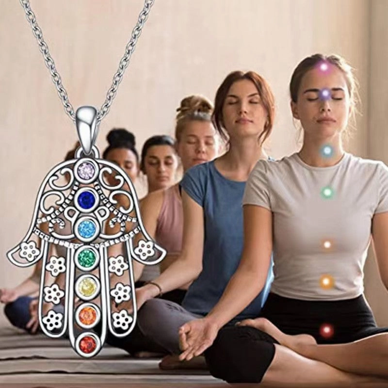 Wholesale Hand of Fatima Small Palm Buddha Hand Clavicle Necklaces