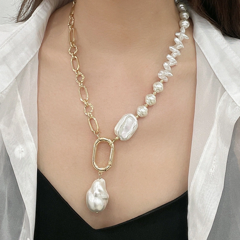 Wholesale Handmade Beaded Imitation Baroque Pearl Pendant Necklaces