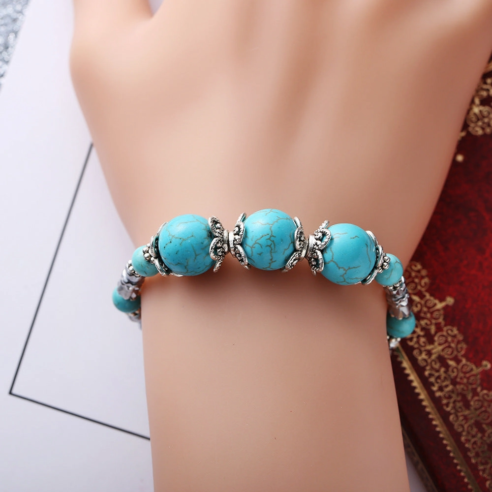 Wholesale Handmade Beaded Vintage Turquoise Bracelet
