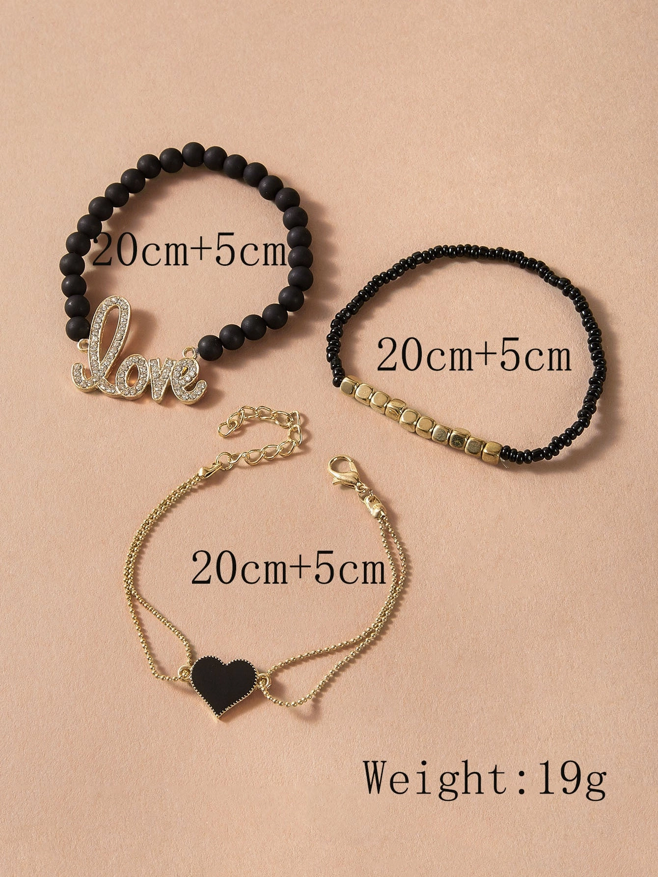 Wholesale Handmade Love Letter Beads Bracelet Set