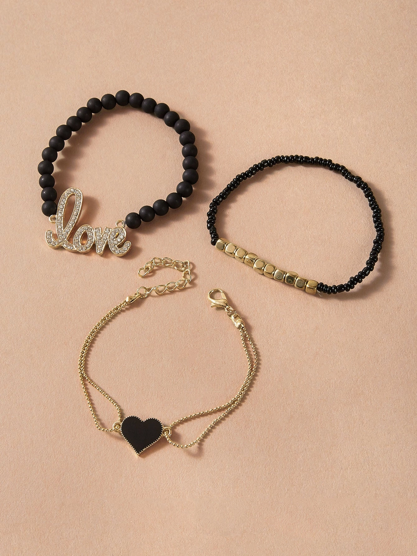 Wholesale Handmade Love Letter Beads Bracelet Set
