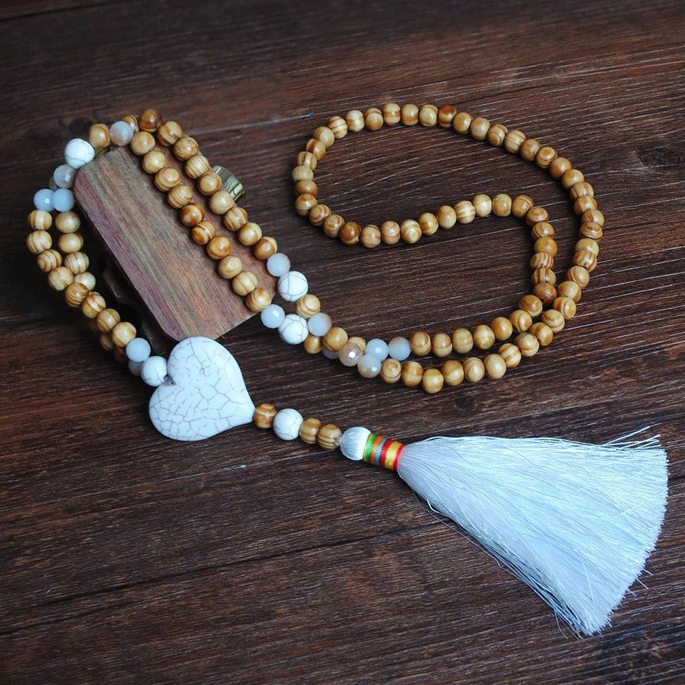 Wholesale  handmade string wooden bead necklace