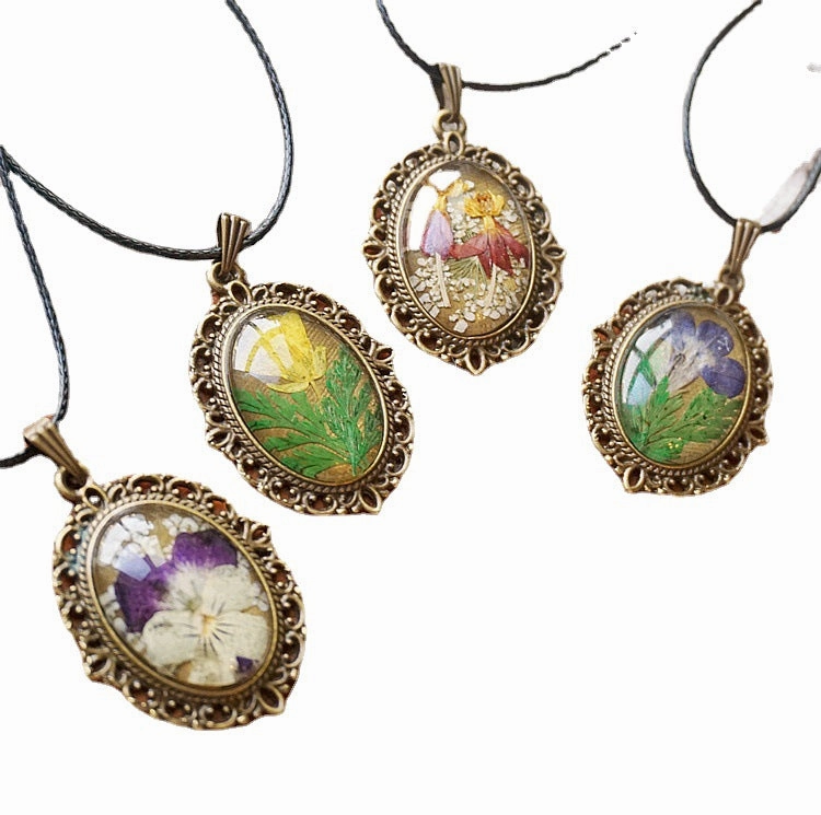 Wholesale Handmade Vintage Lace Real Flower Immortal Flower Hairpin Brooch Bracelet Necklace