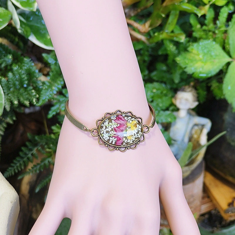 Wholesale Handmade Vintage Lace Real Flower Immortal Flower Hairpin Brooch Bracelet Necklace