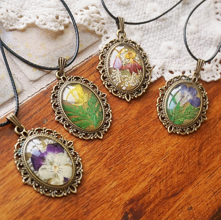 Wholesale Handmade Vintage Lace Real Flower Immortal Flower Hairpin Brooch Bracelet Necklace