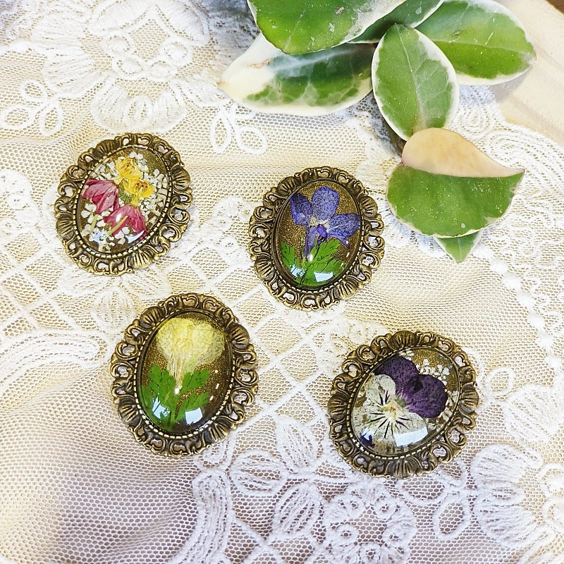 Wholesale Handmade Vintage Lace Real Flower Immortal Flower Hairpin Brooch Bracelet Necklace