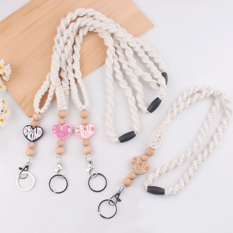 Wholesale Handmade woven necklace keychain